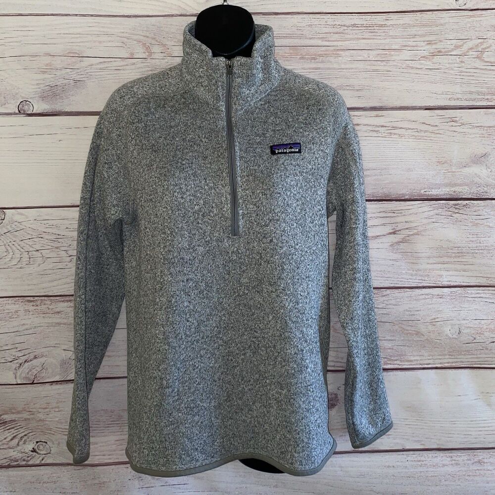 Patagonia Better Sweater Women’s M Gray 1/4 Zip Fleece Pullover STY25618